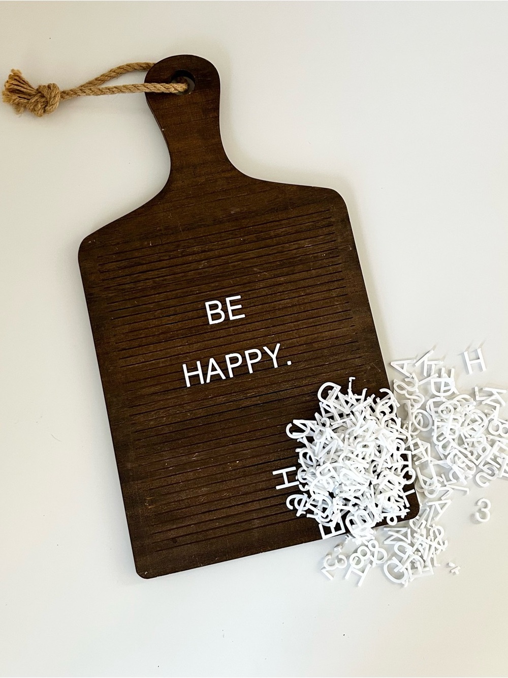Dark Brown Wooden Letter Board & Letters